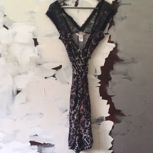DVF Leopard & Floral & Lace Wrap Dress